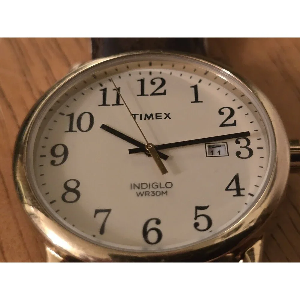 Vintage Timex Easy Reader 38mm Gold-Tone Watch TW2P75800 – Cream Dial – Works!